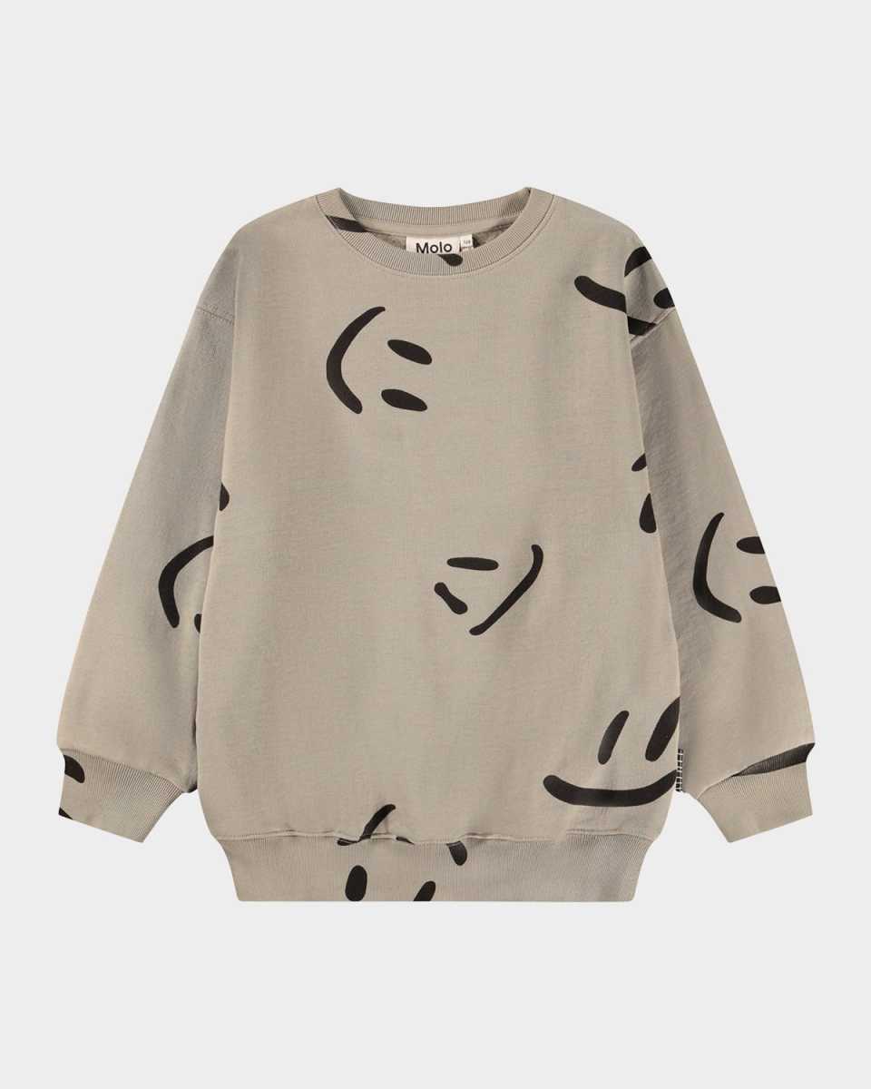 Boy's Monti Printed Cotton Sweatshirt, Size 4-6
